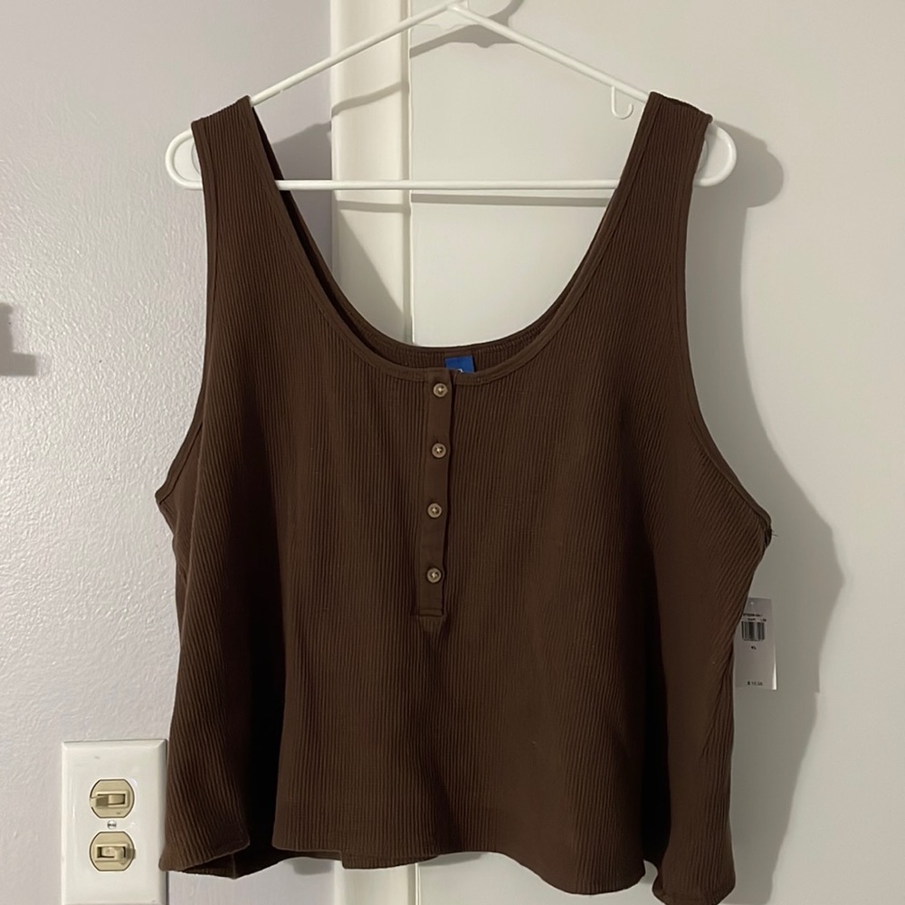NWT Old Navy Ribbed Button Tank Top